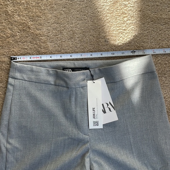 Zara slit hem cigarette pant marl gray women size xs - Picture 4 of 5